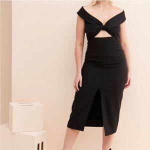 Finders Keepers Black Midi Dress